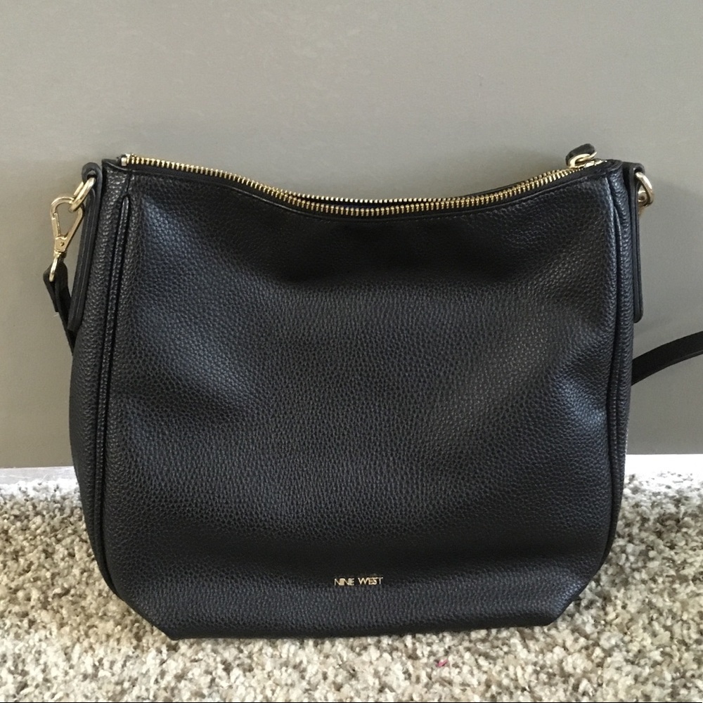 Nine West faux leather black Morna hobo